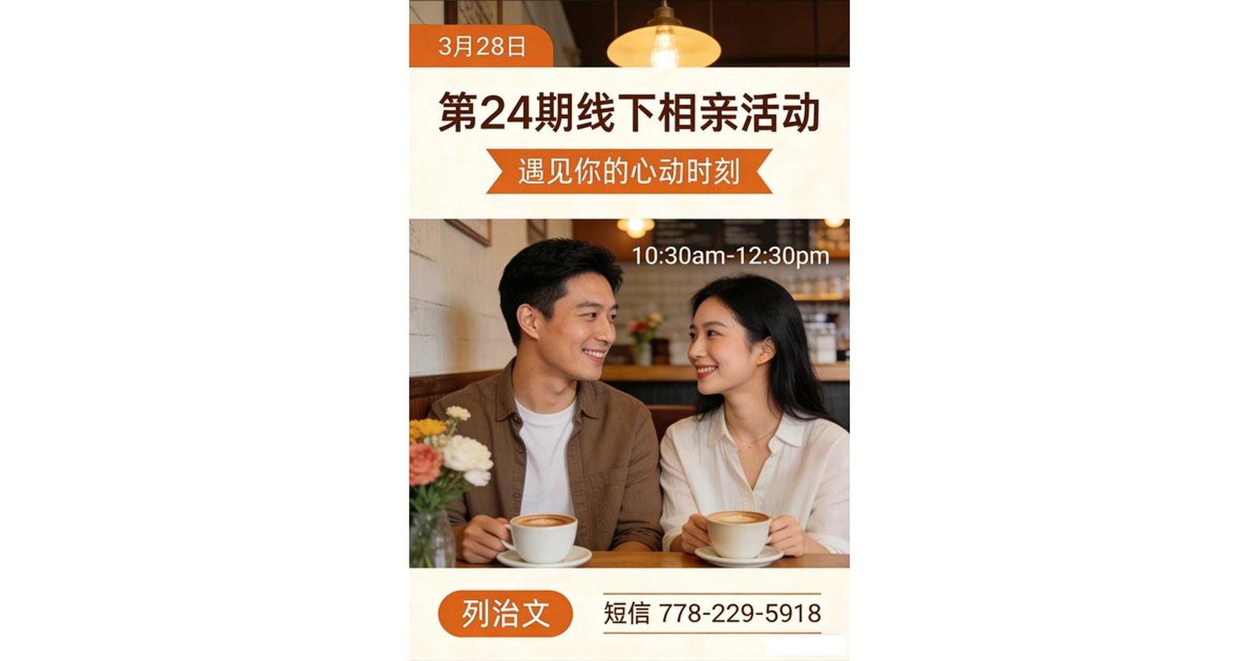 3月28日 20-40岁 线下相亲海报