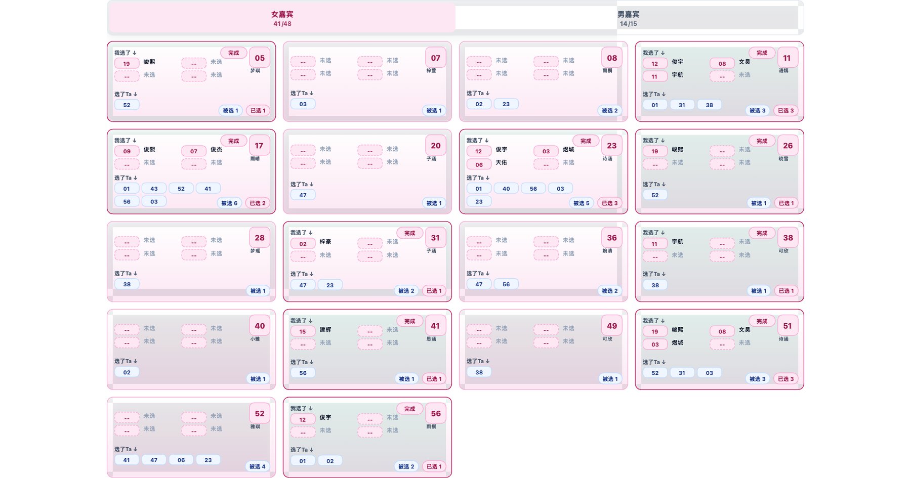 9月27日35-65岁互选矩阵 [女] (总第34期）
